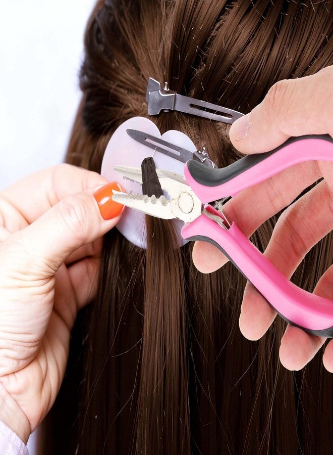ElevateTech Hair Extension Tools Kit, 3 Pcs Microlinks Beads Tools Pliers Loop Needle Pulling Hook Tool 3-Hole Micro Links Hair Extensions Kit for Micro and Nano Ring Hairs Extensions or Removal - Image 5